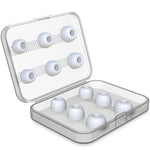 6 Paare kabellose Kopfhörer austauschbare Silikon-Ohrkappen Ohrstöpsel für AirPods Pro, mit Aufbewahrungsbox, Silikon Weiß