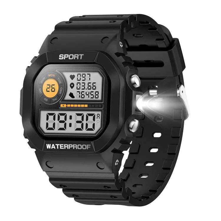 LC31 شاشة TFT كاملة اللمس بحجم 1.75 بوصة ساعة ذكية رياضية خارجية مع مكالمات بلوتوث ومصباح يدوي