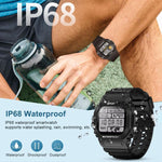 LC31 1,75 Zoll TFT-Voll-Touchscreen-Smartwatch mit Bluetooth-Anruffunktion, Outdoor-Sportfunktionen und Taschenlampe