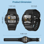 LC31 1,75 Zoll TFT-Voll-Touchscreen-Smartwatch mit Bluetooth-Anruffunktion, Outdoor-Sportfunktionen und Taschenlampe