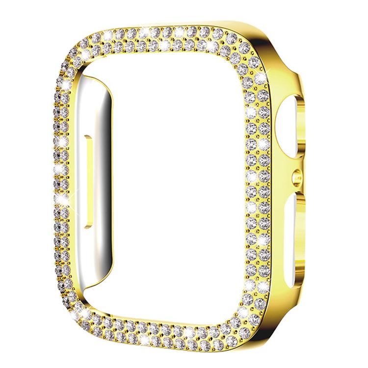 xDfind Double Row Diamond Hollow PC Watch Cover, For Apple Watch Series 9 / 8 / 7 45mm, For Apple Watch Series 9 / 8 / 7 41mm, For Apple Watch Series 3 / 2 / 1 38mm, For Apple Watch Series 3 / 2 / 1 42mm