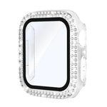 xDfind Doppelreihige Diamant-Schutzfolie aus gehärtetem Glas mit integrierter PC-Hülle für Apple Watch Series 6 / 5 / 4 / SE 44 mm, Apple Watch Series 6 / 5 / 4 / SE 40 mm, Apple Watch Series 11 46 mm / 10 46 mm, Apple Watch Series 11 42 mm / 10 42 mm ...
