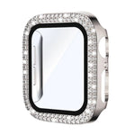 xDfind Doppelreihige Diamant-Schutzfolie aus gehärtetem Glas mit integrierter PC-Hülle für Apple Watch Series 6 / 5 / 4 / SE 44 mm, Apple Watch Series 6 / 5 / 4 / SE 40 mm, Apple Watch Series 11 46 mm / 10 46 mm, Apple Watch Series 11 42 mm / 10 42 mm ...