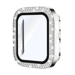 xDfind Doppelreihige Diamant-Schutzfolie aus gehärtetem Glas mit integrierter PC-Hülle für Apple Watch Series 6 / 5 / 4 / SE 44 mm, Apple Watch Series 6 / 5 / 4 / SE 40 mm, Apple Watch Series 11 46 mm / 10 46 mm, Apple Watch Series 11 42 mm / 10 42 mm ...