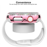xDfind Single Row Diamond Tempered Glass Film Integrated PC Watch Case, For Apple Watch Series 44mm, For Apple Watch Series 40mm, For Apple Watch Series 11 46mm / 10 46mm, For Apple Watch Series 11 42mm / 10 42mm, For Apple Watch Ultra 3 / 2 / 1 49mm