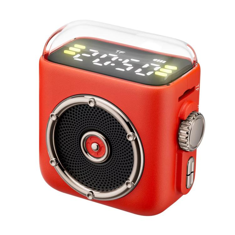 P6 Tragbarer Bluetooth 5.0 Wireless Lautsprecher mit Uhr und Nachtlicht