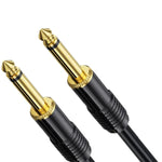 Mono 6,35mm Klinkenkabel Stecker auf Stecker, 0,5m, 1m, 1,5m, 2m, 3m, 5m, 10m, 15m, 20m