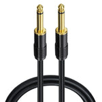 Mono 6,35mm Klinkenkabel Stecker auf Stecker, 0,5m, 1m, 1,5m, 2m, 3m, 5m, 10m, 15m, 20m