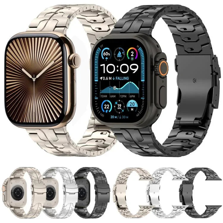 Abnehmbares Sicherheitsarmband aus Titanlegierung, passend für Apple Watch 46 mm / 49 mm / 45 mm / 44 mm und 42 mm / 41 mm / 40 mm / 38 mm