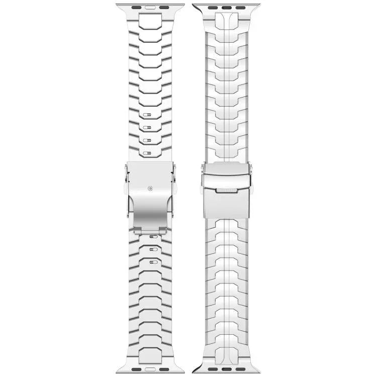 Abnehmbares Sicherheitsarmband aus Titanlegierung, passend für Apple Watch 46 mm / 49 mm / 45 mm / 44 mm und 42 mm / 41 mm / 40 mm / 38 mm