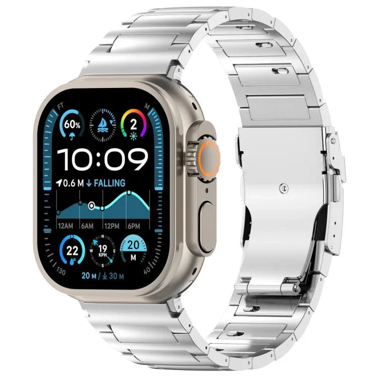 I-förmiges Sicherheitsarmband aus Titanlegierung mit Schnellverschluss, passend für Apple Watch 46 mm / 49 mm / 45 mm / 44 mm und 42 mm / 41 mm / 40 mm / 38 mm