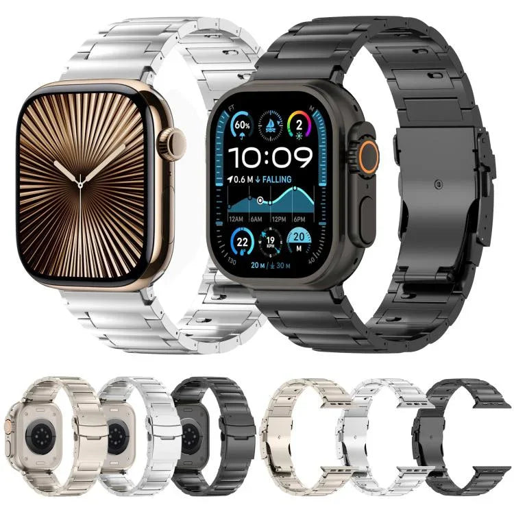 I-förmiges Sicherheitsarmband aus Titanlegierung mit Schnellverschluss, passend für Apple Watch 46 mm / 49 mm / 45 mm / 44 mm und 42 mm / 41 mm / 40 mm / 38 mm
