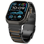 Uhrenarmband aus Titanlegierung mit I-förmigem Sicherheitsverschluss, passend für Apple Watch 46 mm / 49 mm / 45 mm / 44 mm und 42 mm / 41 mm / 40 mm / 38 mm