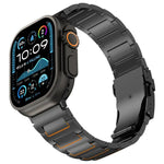 Uhrenarmband aus Titanlegierung mit I-förmigem Sicherheitsverschluss, passend für Apple Watch 46 mm / 49 mm / 45 mm / 44 mm und 42 mm / 41 mm / 40 mm / 38 mm