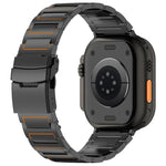 Uhrenarmband aus Titanlegierung mit I-förmigem Sicherheitsverschluss, passend für Apple Watch 46 mm / 49 mm / 45 mm / 44 mm und 42 mm / 41 mm / 40 mm / 38 mm