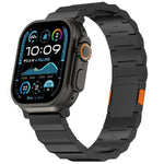Dickes, einreihiges Magnetarmband aus Titanlegierung, passend für Apple Watch 46 mm / 49 mm / 45 mm / 44 mm und 42 mm / 41 mm / 40 mm / 38 mm