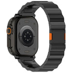 Dickes, einreihiges Magnetarmband aus Titanlegierung, passend für Apple Watch 46 mm / 49 mm / 45 mm / 44 mm und 42 mm / 41 mm / 40 mm / 38 mm