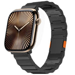 Dickes, einreihiges Magnetarmband aus Titanlegierung, passend für Apple Watch 46 mm / 49 mm / 45 mm / 44 mm und 42 mm / 41 mm / 40 mm / 38 mm