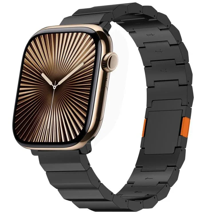 Dickes, einreihiges Magnetarmband aus Titanlegierung, passend für Apple Watch 46 mm / 49 mm / 45 mm / 44 mm und 42 mm / 41 mm / 40 mm / 38 mm