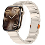 Dickes, einreihiges Magnetarmband aus Titanlegierung, passend für Apple Watch 46 mm / 49 mm / 45 mm / 44 mm und 42 mm / 41 mm / 40 mm / 38 mm