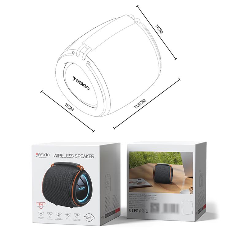 Yesido YSW40 8W Mini Tragbarer Bluetooth-Lautsprecher, YSW40