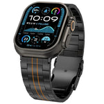 Dreifach-Sicherheitsverschluss-Armband aus Titanlegierung, passend für Apple Watch 46 mm / 49 mm / 45 mm / 44 mm und 42 mm / 41 mm / 40 mm / 38 mm
