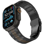 Dreifach-Sicherheitsverschluss-Armband aus Titanlegierung, passend für Apple Watch 46 mm / 49 mm / 45 mm / 44 mm und 42 mm / 41 mm / 40 mm / 38 mm