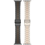 Dreifach-Sicherheitsverschluss-Armband aus Titanlegierung, passend für Apple Watch 46 mm / 49 mm / 45 mm / 44 mm und 42 mm / 41 mm / 40 mm / 38 mm