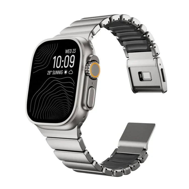 Magnetisches Norman-Armband mit integrierter Kugel aus Edelstahl, passend für Apple Watch 46 mm / 49 mm / 45 mm / 44 mm