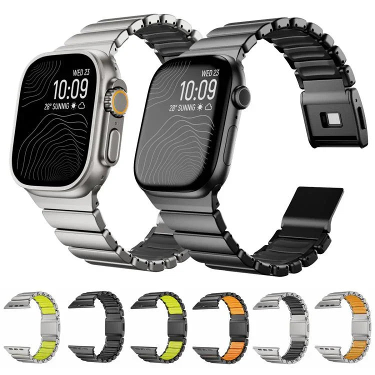 Magnetisches Norman-Armband mit integrierter Kugel aus Edelstahl, passend für Apple Watch 46 mm / 49 mm / 45 mm / 44 mm