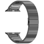 Flaches Uhrenarmband aus Titanlegierung mit Schnellverschluss und einer Perle, passend für Apple Watch 46 mm / 49 mm / 45 mm / 44 mm und 42 mm / 41 mm / 40 mm / 38 mm