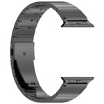 Flaches Uhrenarmband aus Titanlegierung mit Schnellverschluss und einer Perle, passend für Apple Watch 46 mm / 49 mm / 45 mm / 44 mm und 42 mm / 41 mm / 40 mm / 38 mm