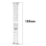 Flaches Uhrenarmband aus Titanlegierung mit Schnellverschluss und einer Perle, passend für Apple Watch 46 mm / 49 mm / 45 mm / 44 mm und 42 mm / 41 mm / 40 mm / 38 mm