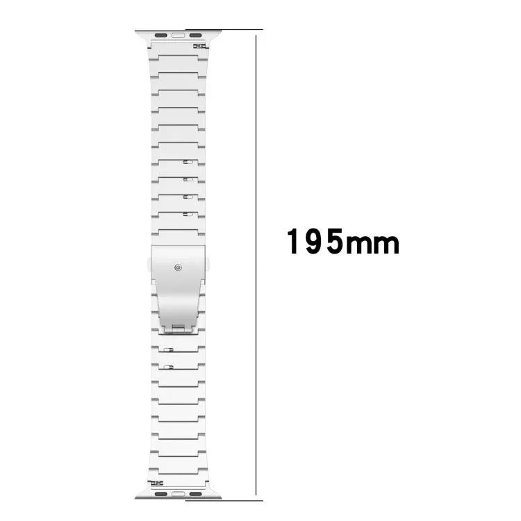 Flaches Uhrenarmband aus Titanlegierung mit Schnellverschluss und einer Perle, passend für Apple Watch 46 mm / 49 mm / 45 mm / 44 mm und 42 mm / 41 mm / 40 mm / 38 mm