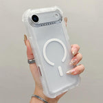 Transparente Matte TPU Hybrid PC 3-in-1 MagSafe Handyhülle, Für iPhone 17 Pro Max, Für iPhone 17 Pro, Für iPhone 17, Für iPhone Air, Für iPhone 16 Pro Max, Für iPhone 16 Pro, Für iPhone 16 Plus, Für iPhone 16