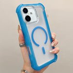Transparente Matte TPU Hybrid PC 3-in-1 MagSafe Handyhülle, Für iPhone 17 Pro Max, Für iPhone 17 Pro, Für iPhone 17, Für iPhone Air, Für iPhone 16 Pro Max, Für iPhone 16 Pro, Für iPhone 16 Plus, Für iPhone 16