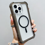 Transparente Matte TPU Hybrid PC 3-in-1 MagSafe Handyhülle, Für iPhone 15 Pro Max, Für iPhone 15 Pro, Für iPhone 15 Plus, Für iPhone 15, Für iPhone 14 Plus, Für iPhone 14, Für iPhone 14 Pro, Für iPhone 14 Pro Max