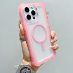 Transparente Matte TPU Hybrid PC 3-in-1 MagSafe Handyhülle, Für iPhone 15 Pro Max, Für iPhone 15 Pro, Für iPhone 15 Plus, Für iPhone 15, Für iPhone 14 Plus, Für iPhone 14, Für iPhone 14 Pro, Für iPhone 14 Pro Max