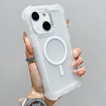 Transparente Matte TPU Hybrid PC 3-in-1 MagSafe Handyhülle, Für iPhone 15 Pro Max, Für iPhone 15 Pro, Für iPhone 15 Plus, Für iPhone 15, Für iPhone 14 Plus, Für iPhone 14, Für iPhone 14 Pro, Für iPhone 14 Pro Max
