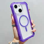 Transparente Matte TPU Hybrid PC 3-in-1 MagSafe Handyhülle, Für iPhone 15 Pro Max, Für iPhone 15 Pro, Für iPhone 15 Plus, Für iPhone 15, Für iPhone 14 Plus, Für iPhone 14, Für iPhone 14 Pro, Für iPhone 14 Pro Max