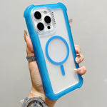 Transparente Matte TPU Hybrid PC 3-in-1 MagSafe Handyhülle, Für iPhone 15 Pro Max, Für iPhone 15 Pro, Für iPhone 15 Plus, Für iPhone 15, Für iPhone 14 Plus, Für iPhone 14, Für iPhone 14 Pro, Für iPhone 14 Pro Max