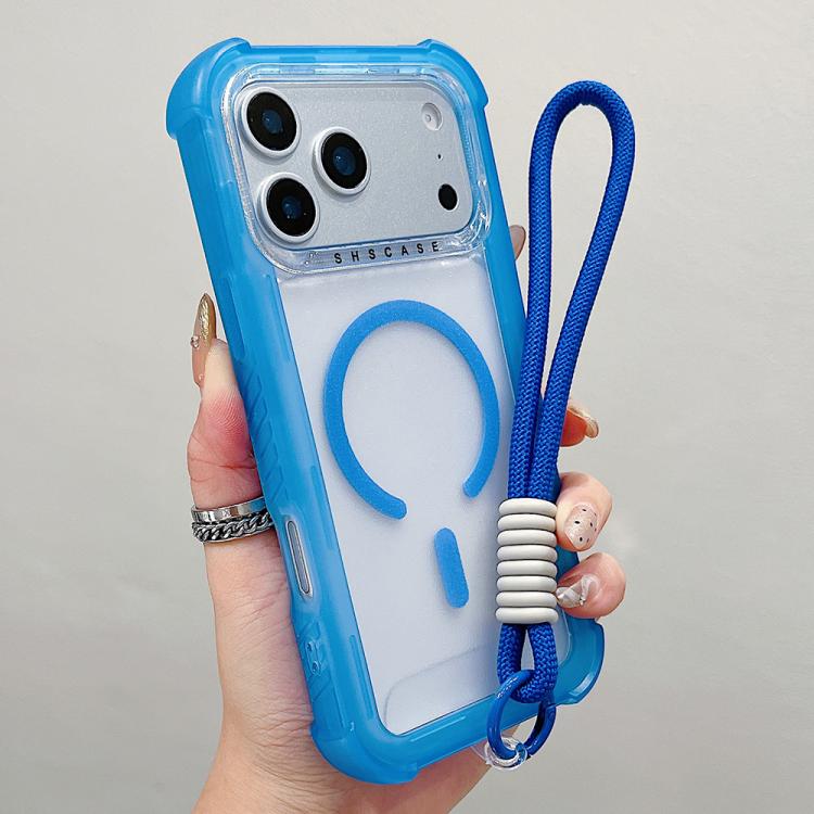 Transparente Matte TPU Hybrid PC 3-in-1 MagSafe Handyhülle mit Handgelenkschlaufe, Für iPhone 17 Pro Max, Für iPhone 17 Pro, Für iPhone 17, Für iPhone Air, Für iPhone 16 Pro Max, Für iPhone 16 Pro, Für iPhone 16 Plus, Für iPhone 16
