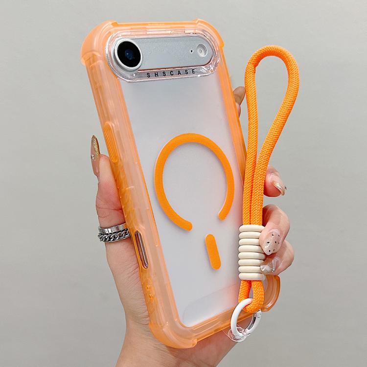 Transparente Matte TPU Hybrid PC 3-in-1 MagSafe Handyhülle mit Handgelenkschlaufe, Für iPhone 17 Pro Max, Für iPhone 17 Pro, Für iPhone 17, Für iPhone Air, Für iPhone 16 Pro Max, Für iPhone 16 Pro, Für iPhone 16 Plus, Für iPhone 16