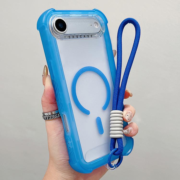 Transparente Matte TPU Hybrid PC 3-in-1 MagSafe Handyhülle mit Handgelenkschlaufe, Für iPhone 17 Pro Max, Für iPhone 17 Pro, Für iPhone 17, Für iPhone Air, Für iPhone 16 Pro Max, Für iPhone 16 Pro, Für iPhone 16 Plus, Für iPhone 16
