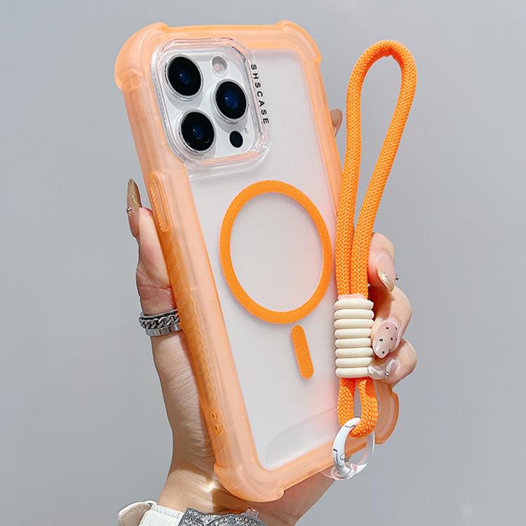 Transparente Matte TPU Hybrid PC 3-in-1 MagSafe Handyhülle mit Handgelenkschlaufe, Für iPhone 13 Pro Max, Für iPhone 13 Pro, Für iPhone 13, Für iPhone 12 Pro Max