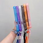Transparente Matte TPU Hybrid PC 3-in-1 MagSafe Handyhülle mit Handgelenkschlaufe, Für iPhone 15 Pro Max, Für iPhone 15 Pro, Für iPhone 15 Plus, Für iPhone 15, Für iPhone 14 Plus, Für iPhone 14, Für iPhone 14 Pro, Für iPhone 14 Pro Max