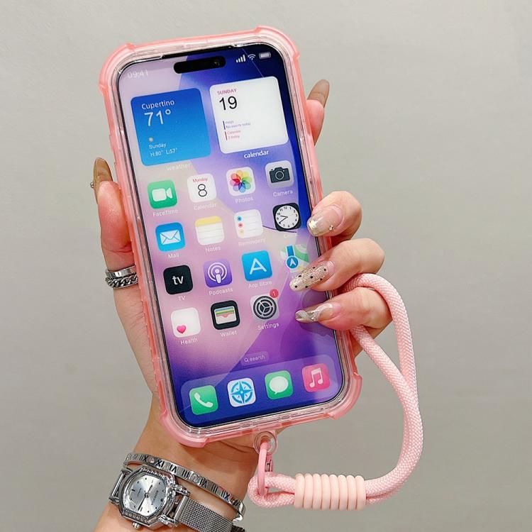 Transparente Matte TPU Hybrid PC 3-in-1 MagSafe Handyhülle mit Handgelenkschlaufe, Für iPhone 13 Pro Max, Für iPhone 13 Pro, Für iPhone 13, Für iPhone 12 Pro Max