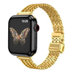 Schlankes Edelstahl-Mesh-Armband mit Magnetverschluss, passend für Apple Watch 46 mm / 49 mm / 45 mm / 44 mm und 42 mm / 41 mm / 40 mm / 38 mm