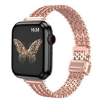 Schlankes Edelstahl-Mesh-Armband mit Magnetverschluss, passend für Apple Watch 46 mm / 49 mm / 45 mm / 44 mm und 42 mm / 41 mm / 40 mm / 38 mm