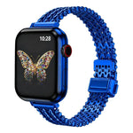 Schlankes Edelstahl-Mesh-Armband mit Magnetverschluss, passend für Apple Watch 46 mm / 49 mm / 45 mm / 44 mm und 42 mm / 41 mm / 40 mm / 38 mm